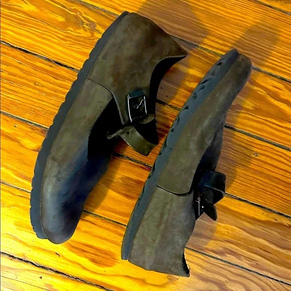 RARE!! Birkenstock DARK BROWN suede “PARIS” Women's Mary Jane’s sz 38 - Picture 12 of 12
